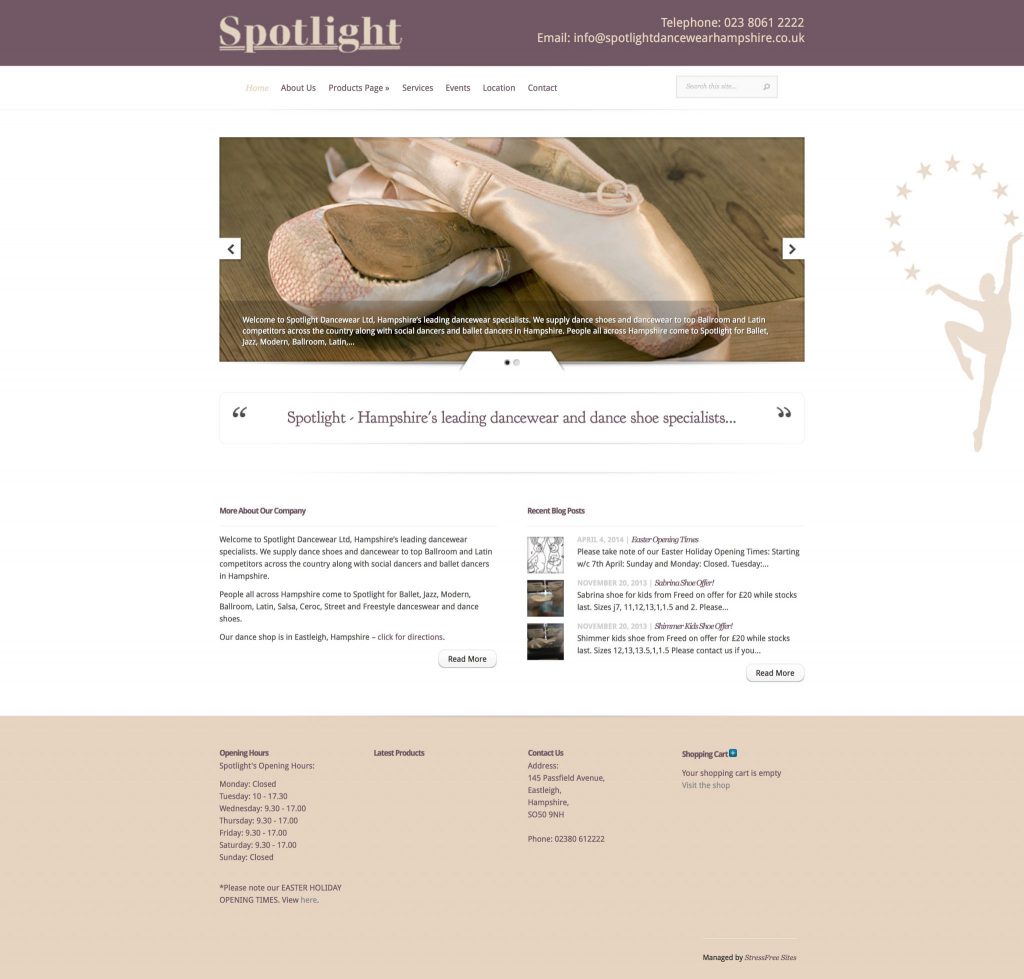 Spotlight Dancewear supplying dance shoes in Hampshire